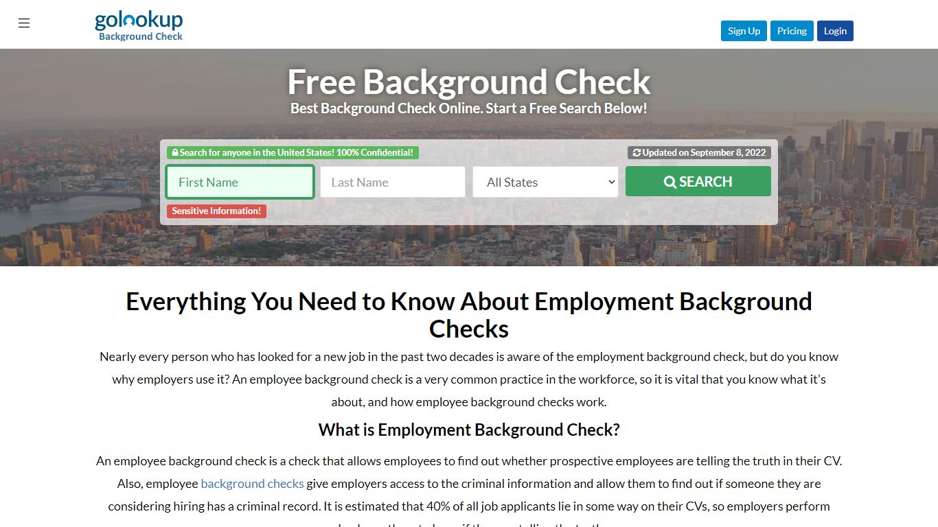 What is an Employment Background Check - GoLookUp